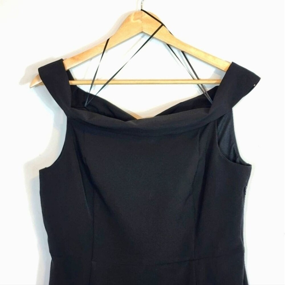 NWT Womens Sam Edelman Off the Shoulder LBD Little Black Mini Dress Size 10 - Picture 4 of 9